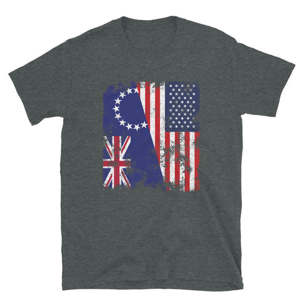 Cook Islands USA Flag - Half American T-Shirt