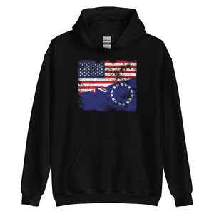 Cook Islands USA Flag Hoodie