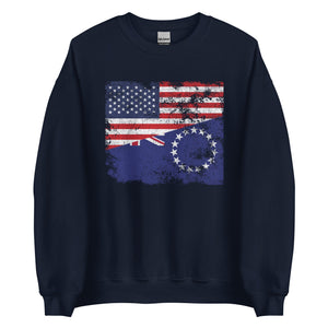 Cook Islands USA Flag Sweatshirt