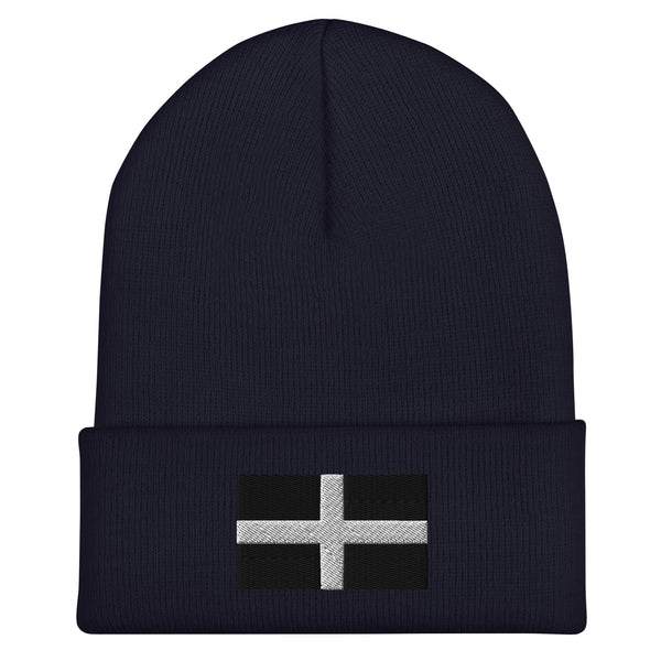 Cornwall Flag Beanie - Embroidered Winter Hat