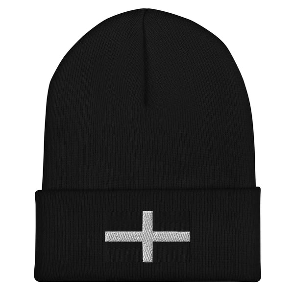 Cornwall Flag Beanie - Embroidered Winter Hat