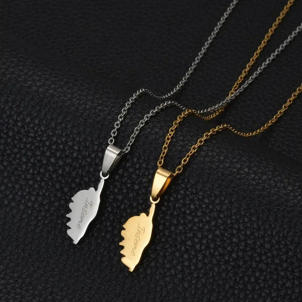 Corsica Map Necklace