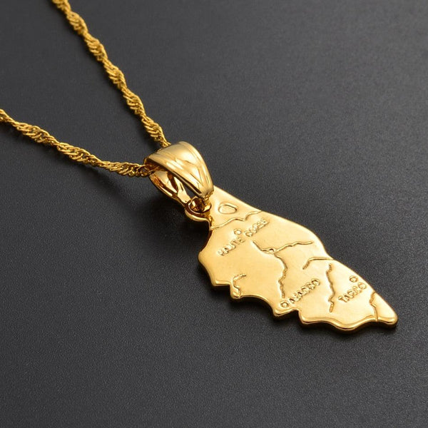 Corsica Map Necklace