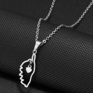 Corsica Map Necklace