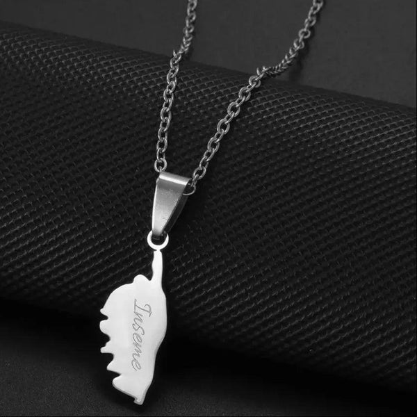 Corsica Map Necklace
