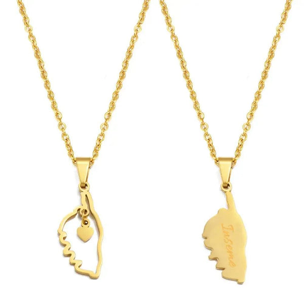 Corsica Map Necklace