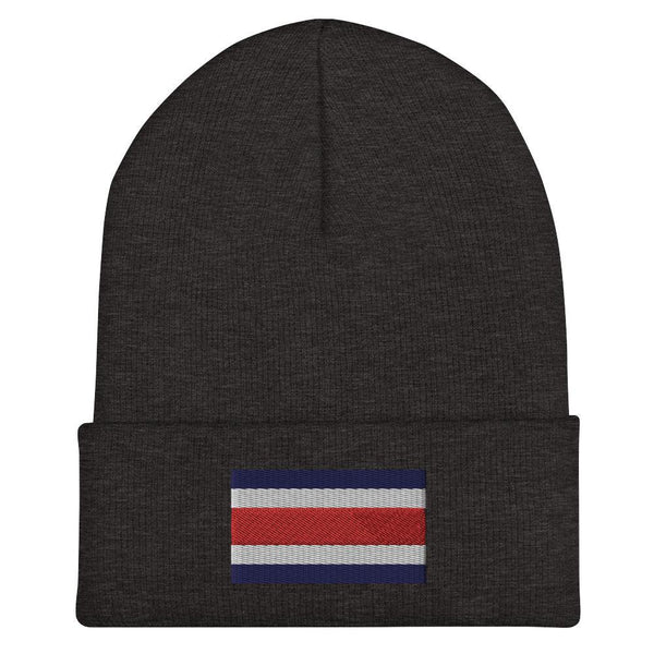 Costa Rica Flag Beanie - Embroidered Winter Hat