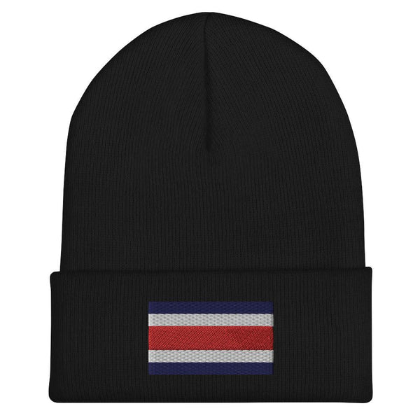 Costa Rica Flag Beanie - Embroidered Winter Hat