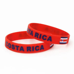 Costa Rica Flag Bracelet - Silicone Wristband