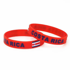 Costa Rica Flag Bracelet - Silicone Wristband