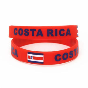 Costa Rica Flag Bracelet - Silicone Wristband