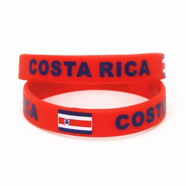 Costa Rica Flag Bracelet - Silicone Wristband
