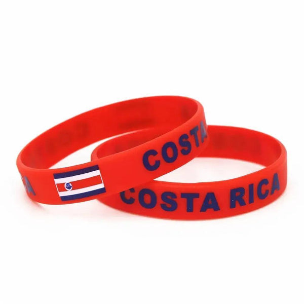 Costa Rica Flag Bracelet - Silicone Wristband