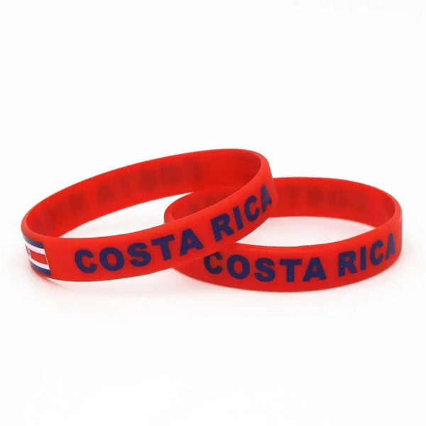 Costa Rica Flag Bracelet - Silicone Wristband