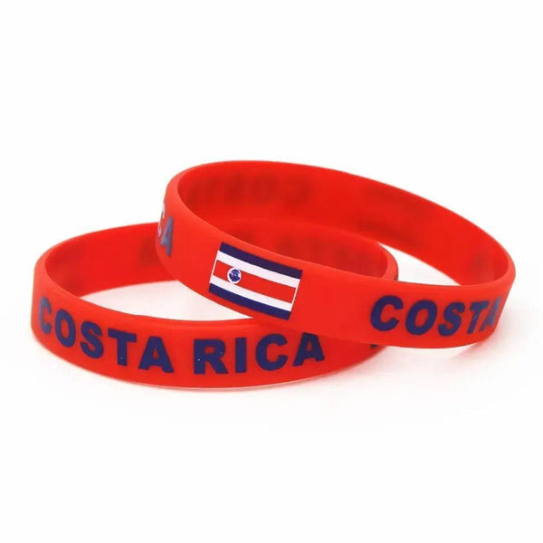 Costa Rica Flag Bracelet - Silicone Wristband