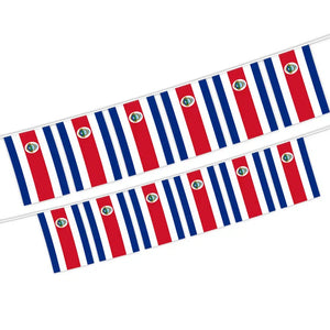 Costa Rica Flag Bunting Banner - 20Pcs