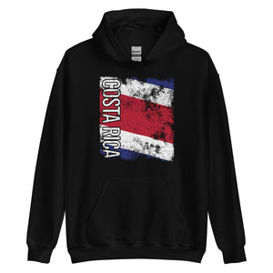 Costa Rica Flag - Distressed Flag Hoodie