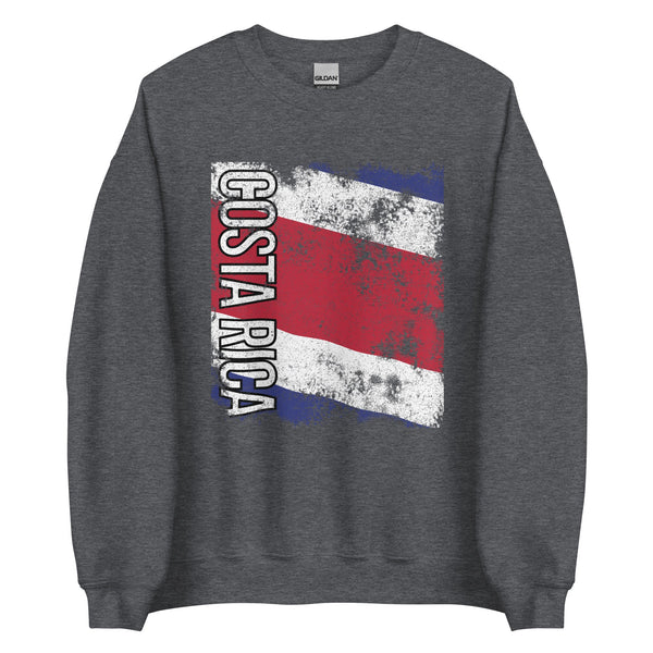 Costa Rica Flag - Distressed Flag Sweatshirt