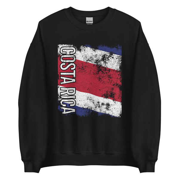 Costa Rica Flag - Distressed Flag Sweatshirt