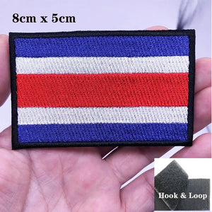 Costa Rica Flag Patch - Iron On/Hook & Loop Patch