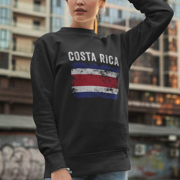 Costa Rica Flag Vintage Costa Rican Flag Sweatshirt