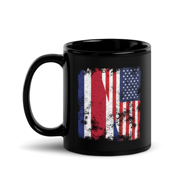 Costa Rica USA Flag - Half American Mug