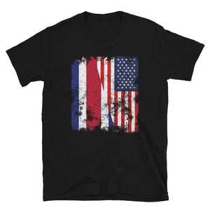 Costa Rica USA Flag - Half American T-Shirt