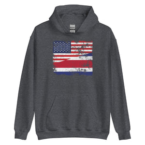 Costa Rica USA Flag Hoodie