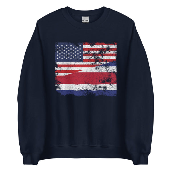 Costa Rica USA Flag Sweatshirt