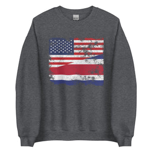 Costa Rica USA Flag Sweatshirt