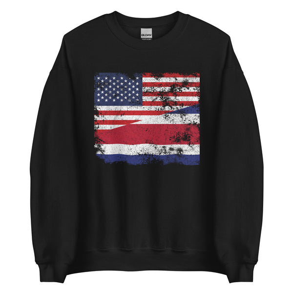 Costa Rica USA Flag Sweatshirt