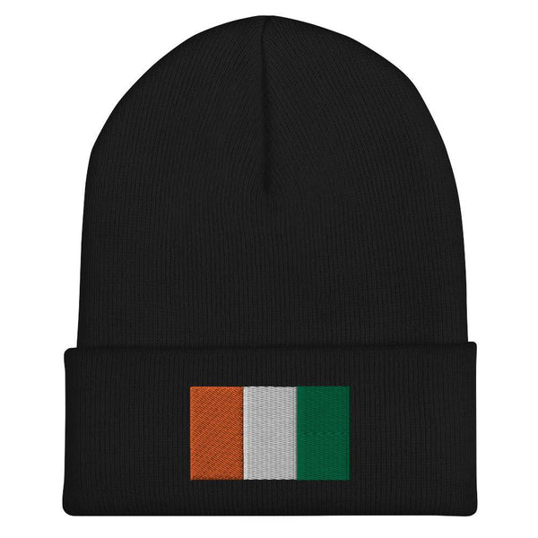 Cote D'ivoire Flag Beanie - Embroidered Winter Hat