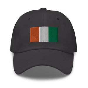 Cote D'ivoire Flag Cap - Adjustable Embroidered Dad Hat