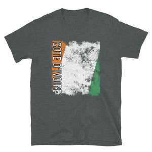 Cote Divoire Flag Distressed T-Shirt