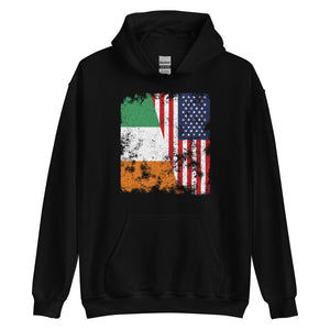 Cote Divoire USA Flag - Half American Hoodie