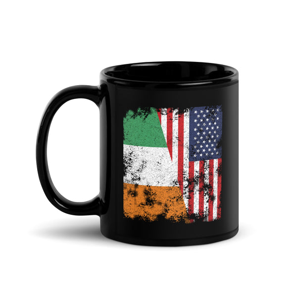 Cote Divoire USA Flag - Half American Mug