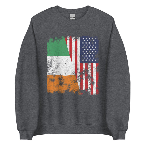 Cote Divoire USA Flag - Half American Sweatshirt