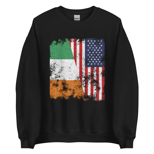 Cote Divoire USA Flag - Half American Sweatshirt