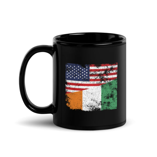 Cote Divoire USA Flag Mug