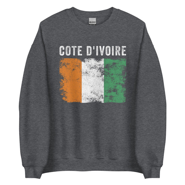 Cote d'Ivoire Flag Vintage Ivorian Flag Sweatshirt