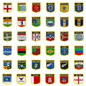 Country & City Flag Patch Collection - Sew On/Iron On Patches