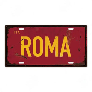 Country & City License Plate Collection - Decorative Metal Tin Signs