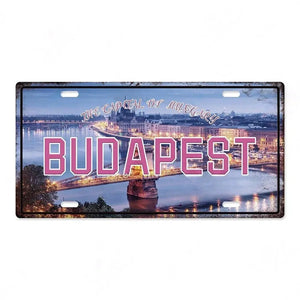 Country & City License Plate Collection - Decorative Metal Tin Signs