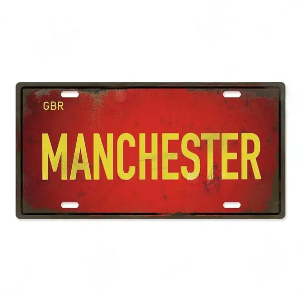 Country & City License Plate Collection - Decorative Metal Tin Signs