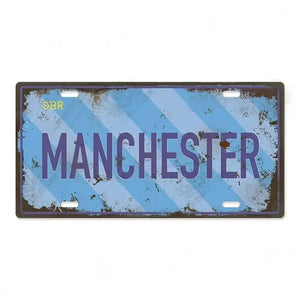 Country & City License Plate Collection - Decorative Metal Tin Signs