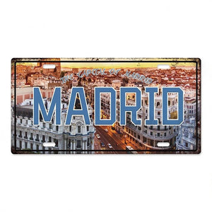 Country & City License Plate Collection - Decorative Metal Tin Signs