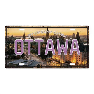 Country & City License Plate Collection - Decorative Metal Tin Signs