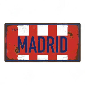 Country & City License Plate Collection - Decorative Metal Tin Signs