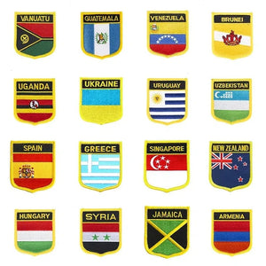 Country Flag Patch Collection - Sew On/Iron On Patches