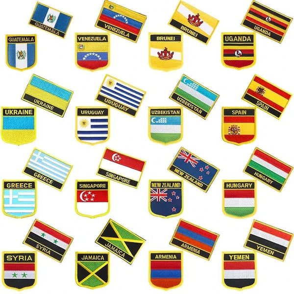 Country Flag Patch Collection - Sew On/Iron On Patches